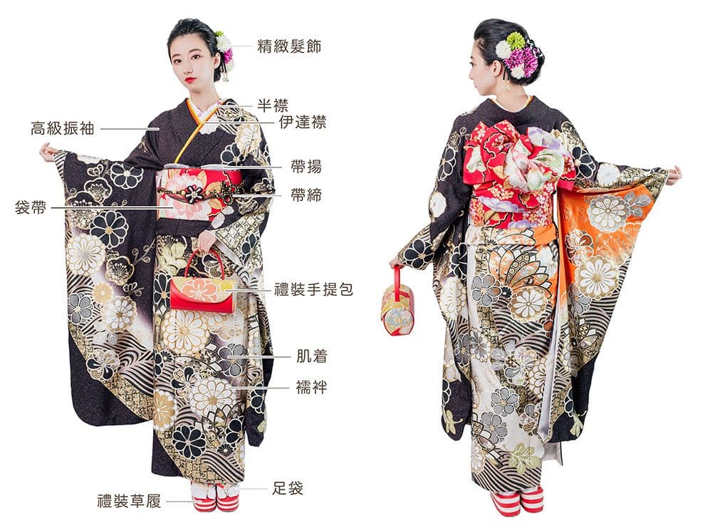 豪華正絹振袖(含髮型)