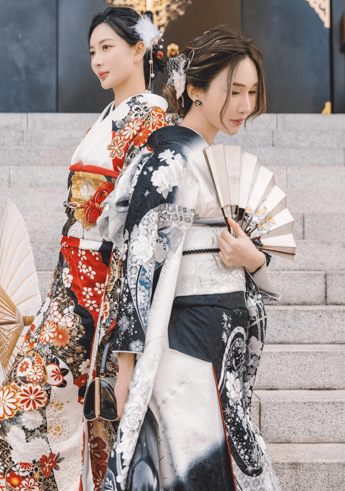 Luxury Silk Furisode Kimono Plan(included premier hair set)